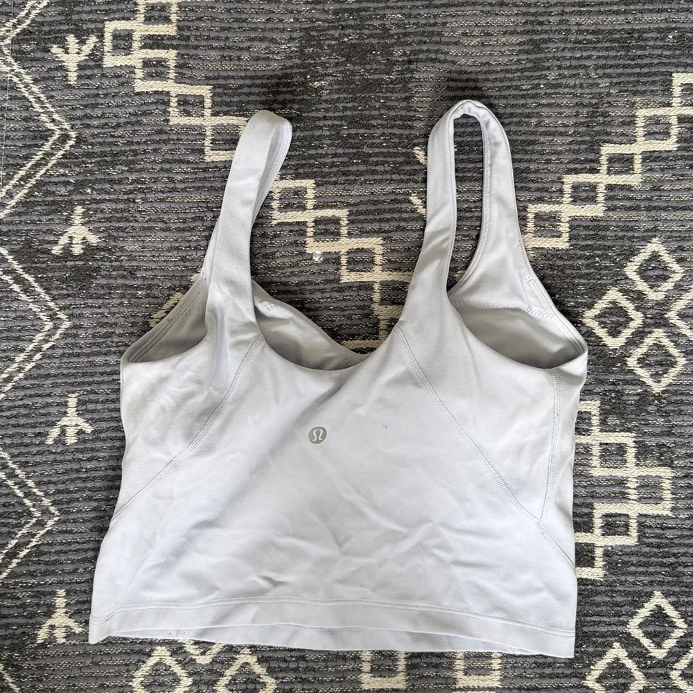 Lululemon Align Tank Blissful Blue Cropped Built in Bra Athletic Performance - Picture 3 of 5
